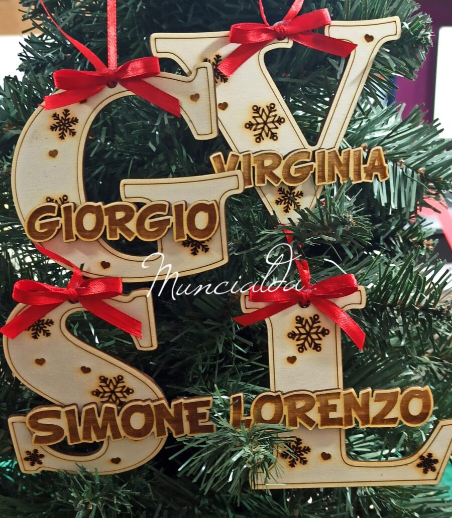 Decorazioni in legno lettere con nome