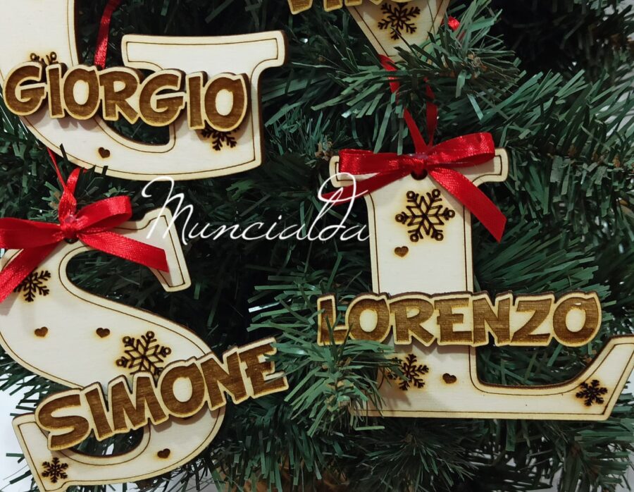 Decorazioni in legno lettere con nome