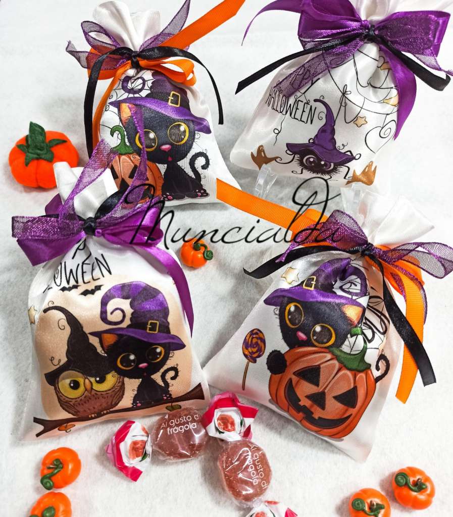 Sacchettini portacaramelle stampabili per Halloween • Briciole e Puntini