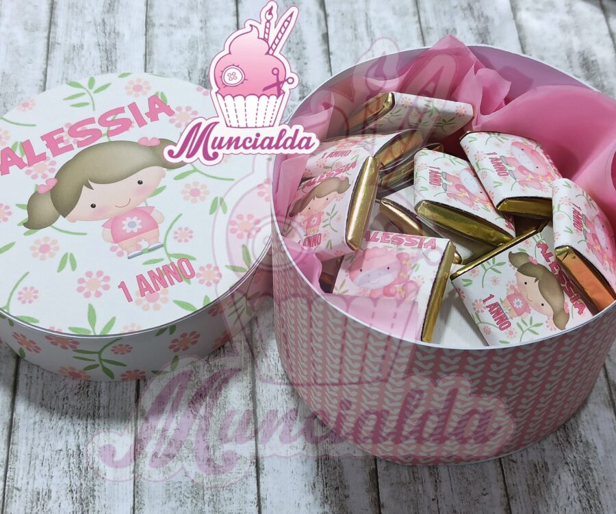 Cioccolatini personalizzati bimba e unicorno