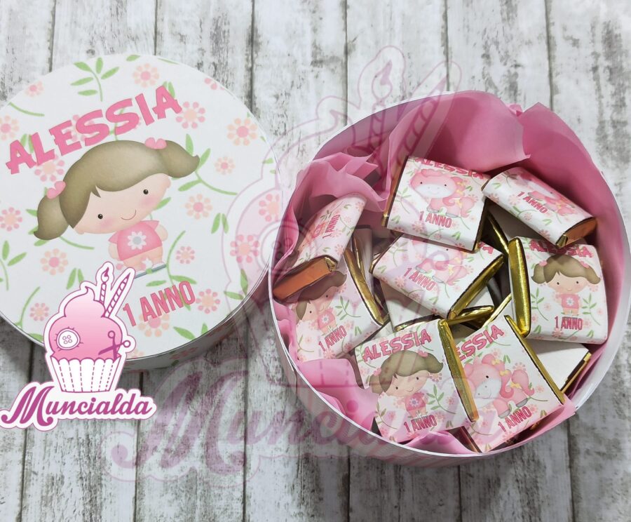 Cioccolatini personalizzati bimba e unicorno