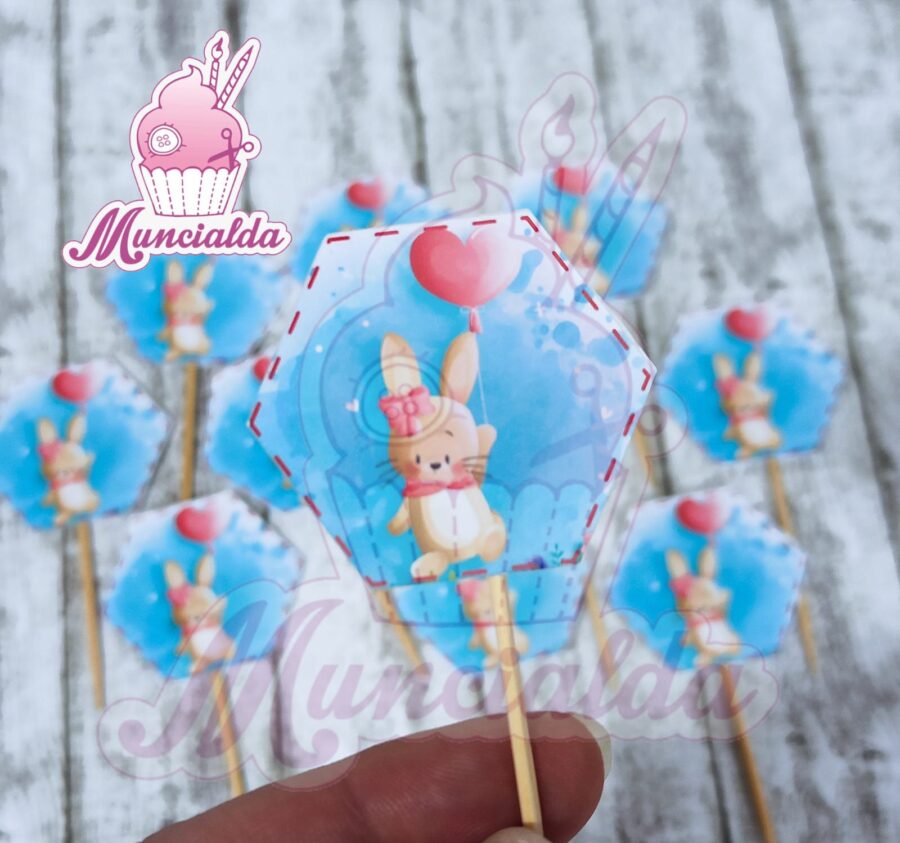 cupcake topper coniglietto