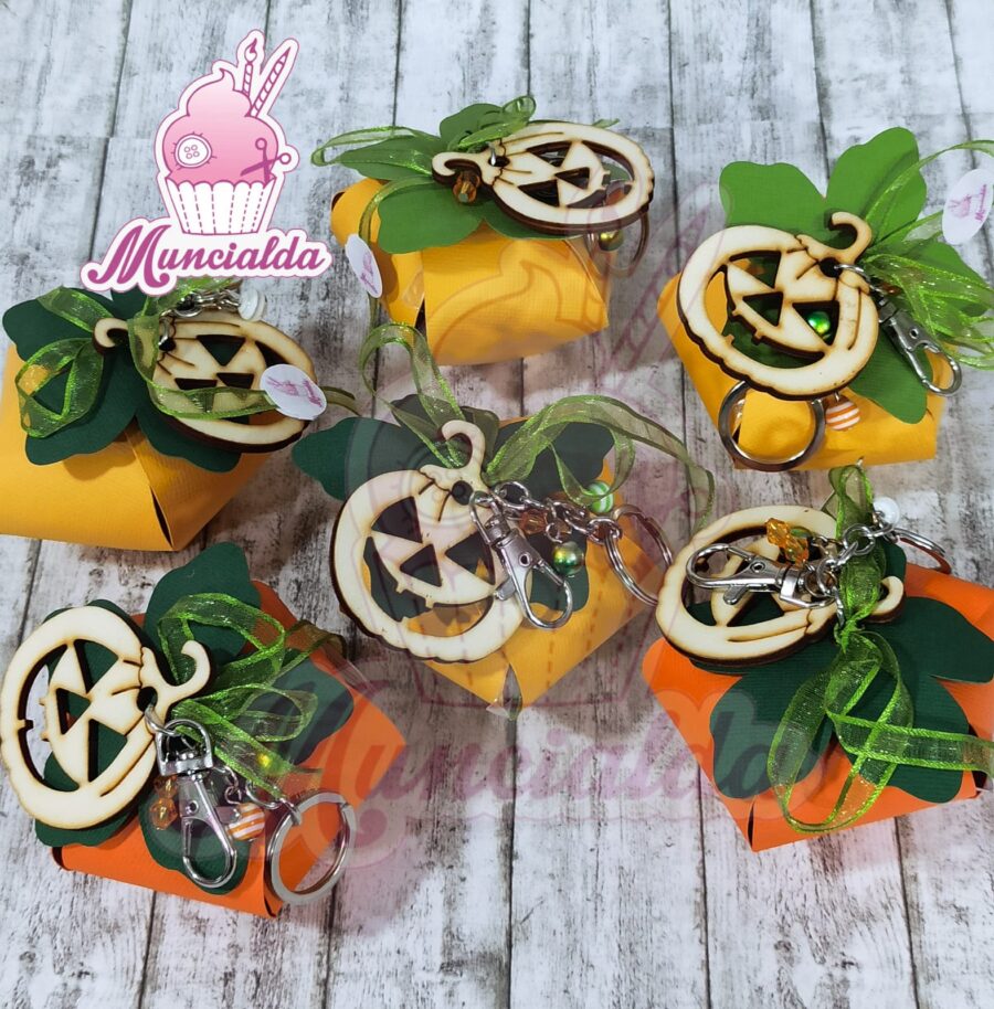 scatoline zucchette halloween con portachiavi