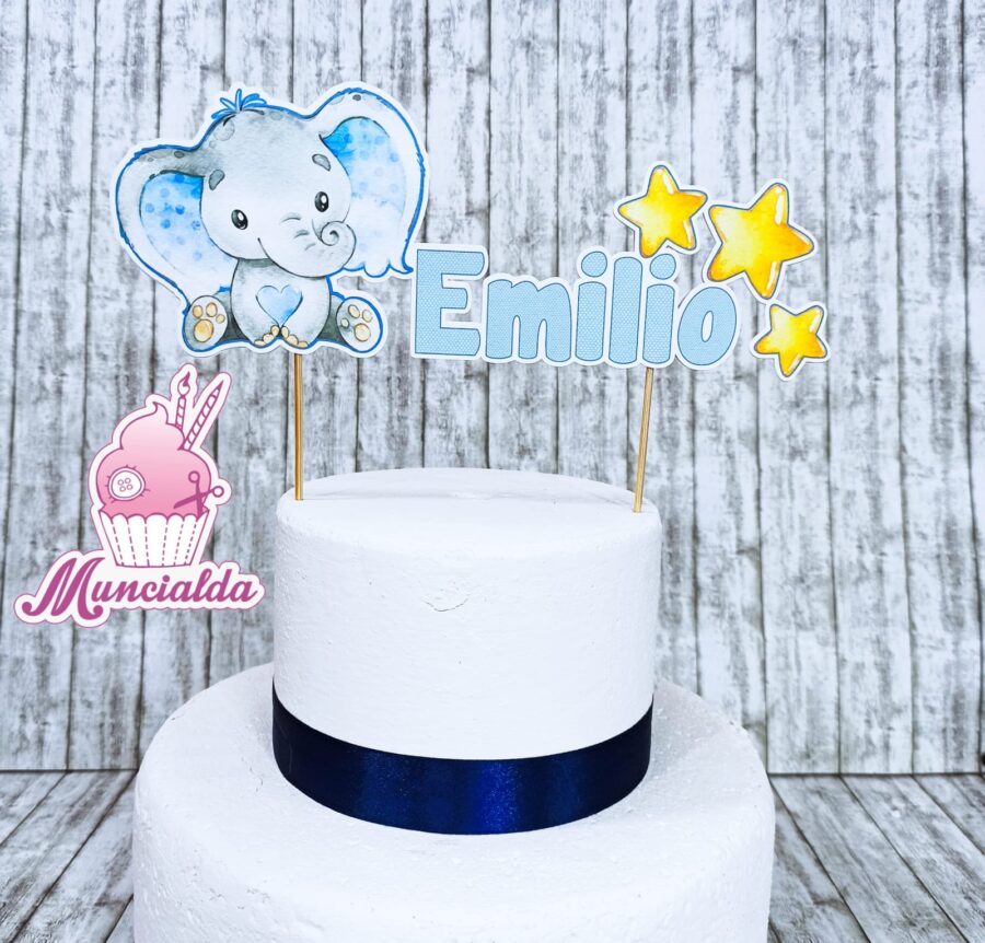 cake topper elefantino