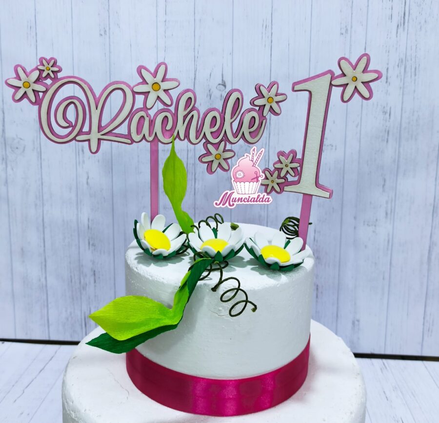 cake topper torta in legno