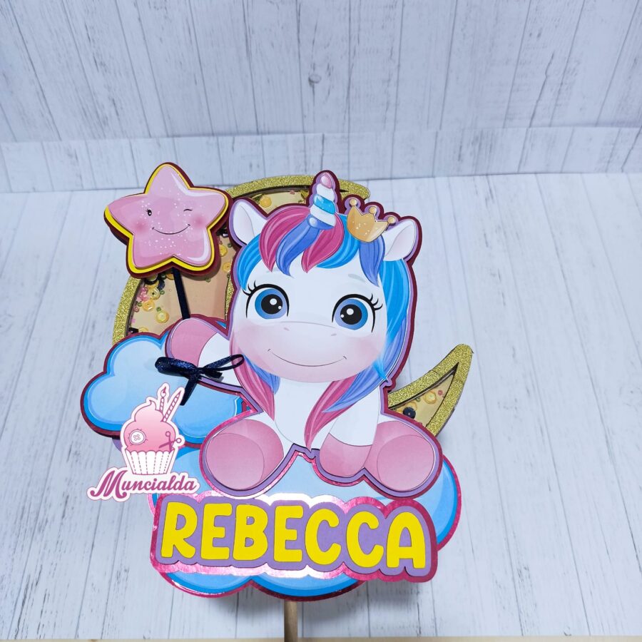 cake topper unicorno