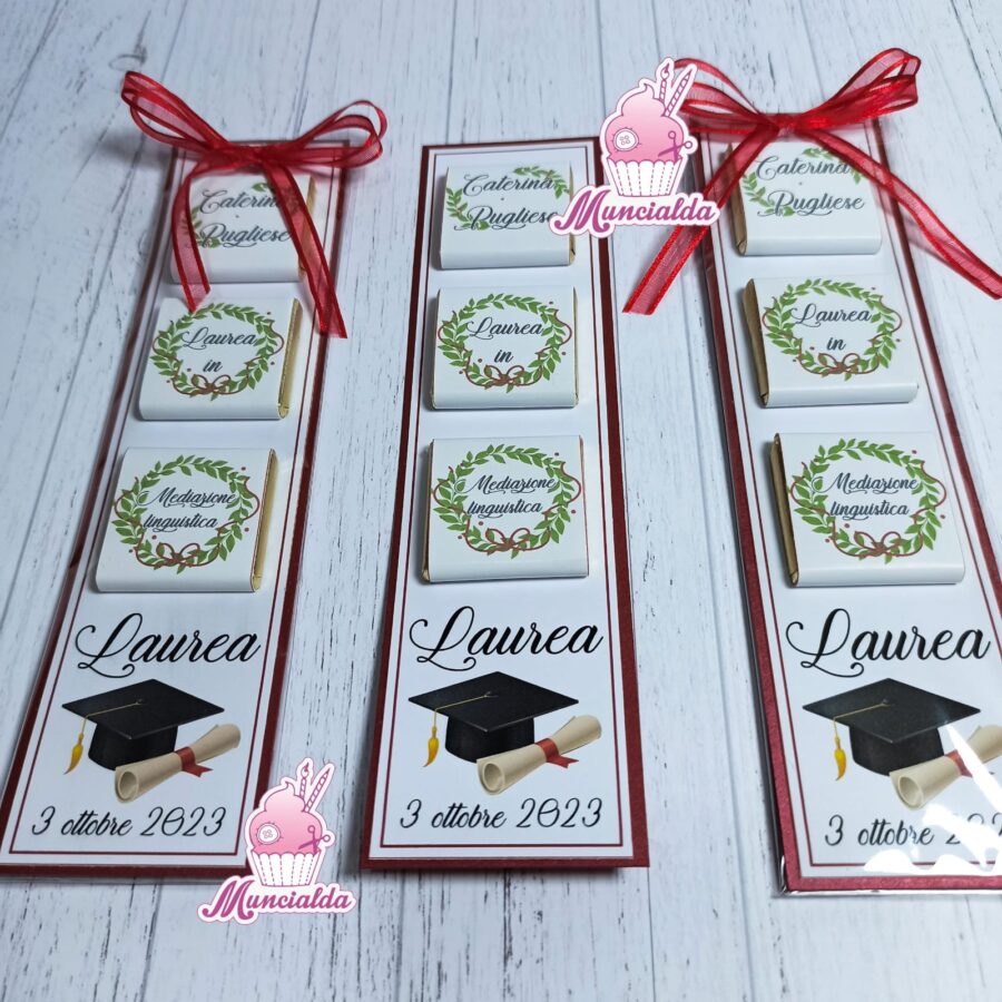 tris cioccolatini Laurea