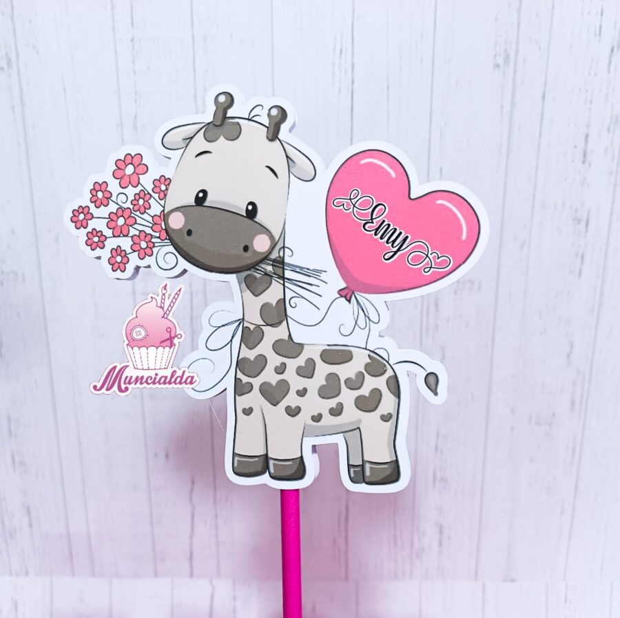 Giraffina cake topper