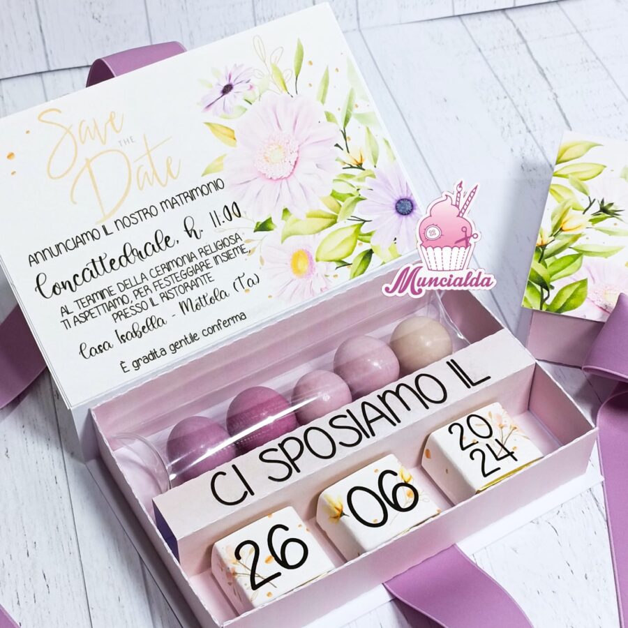 Scatole degustazione confetti matrimonio