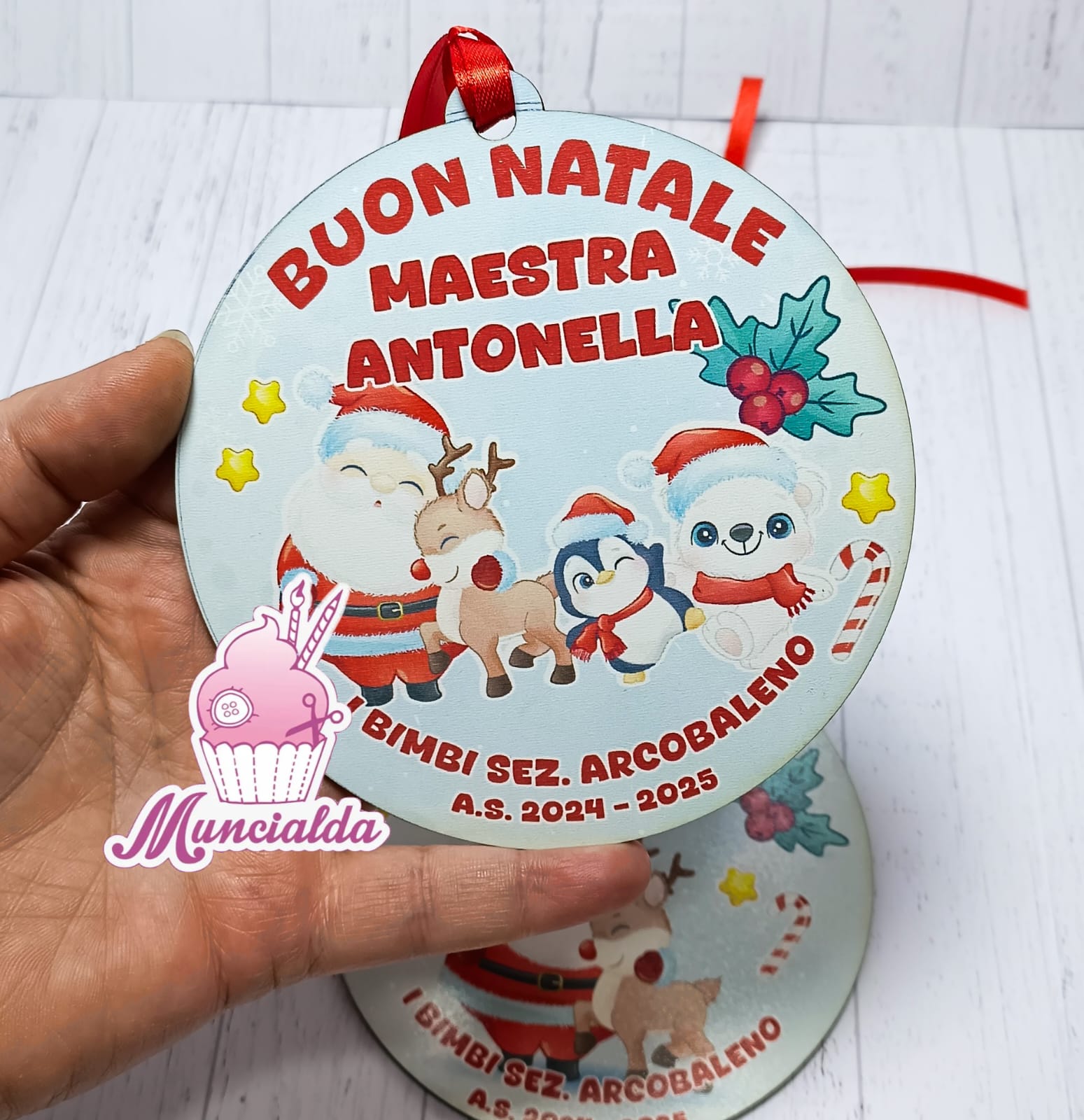 Pallina di Natale regalo maestre